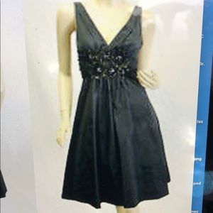 BCBG Black Party Dress with embellishments on front
